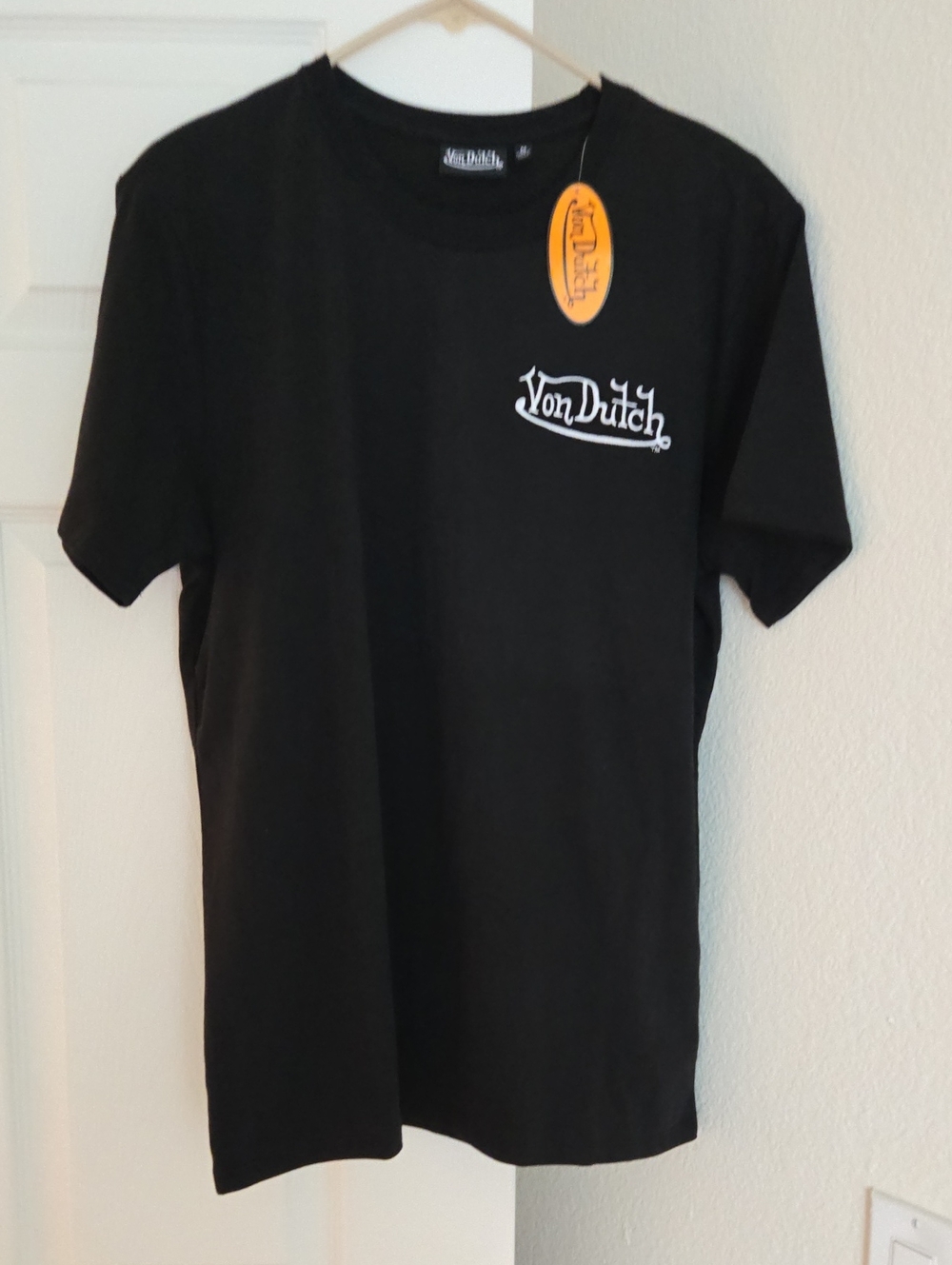 Von Dutch Black Short-Sleeve Logo Tee Unisex Size M NWT